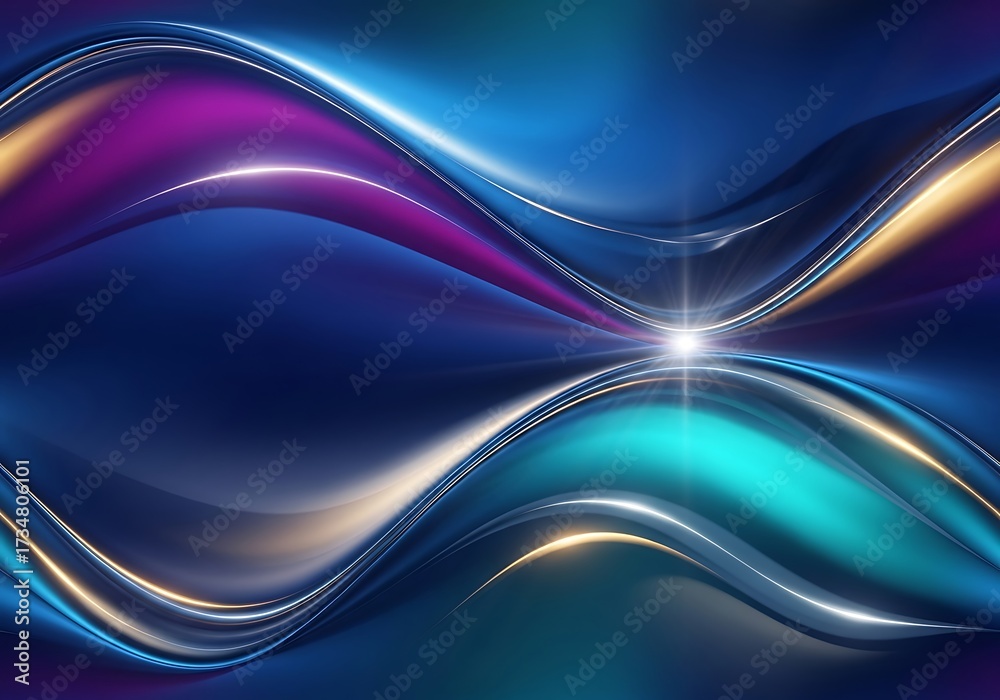 Obraz premium Abstract Colorful Flowing Waves Background.