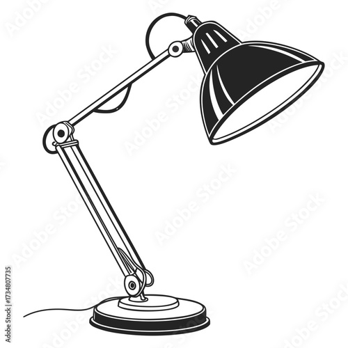 vector desk lamp