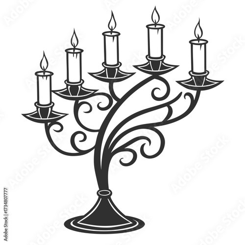 Elegant Candle Holder Candelabra Art