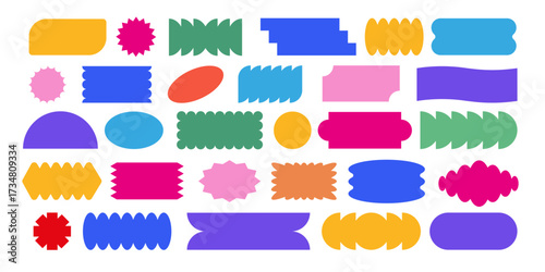 Colorful abstract geometric shape collection