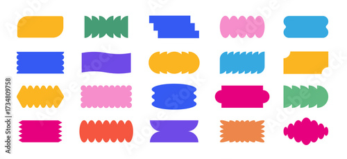 Colorful abstract geometric shape collection