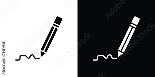 Write icons. silhouette icons for ui designs