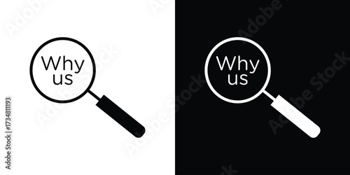 Why us icons. silhouette icons for ui designs