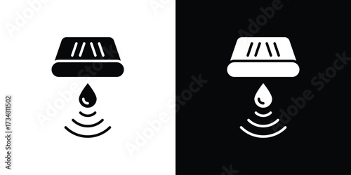 Water sensor icons. silhouette icons for ui designs
