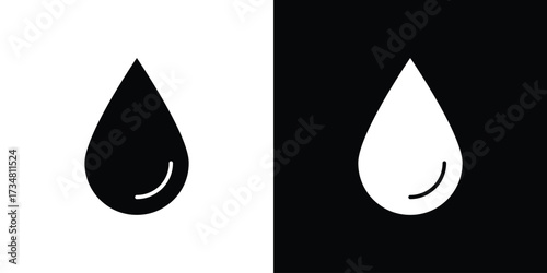 Water drop icons. silhouette icons for ui designs