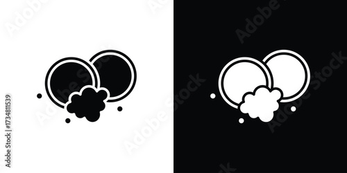 Washing dishes icons. silhouette icons for ui designs