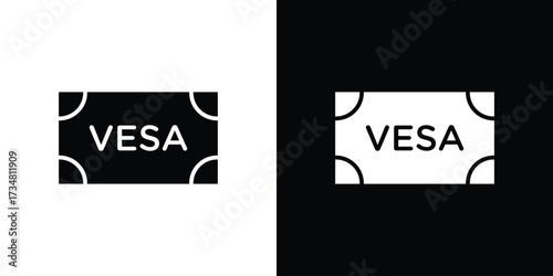 Vesa icons. silhouette icons for ui designs