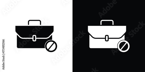 Unemployment icons. silhouette icons for ui designs