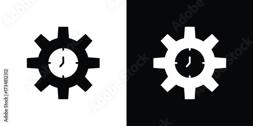 Trendy icons. silhouette icons for ui designs