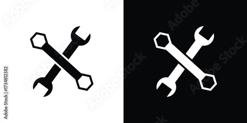 Tools icons. silhouette icons for ui designs