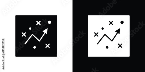 Tactical icons. silhouette icons for ui designs