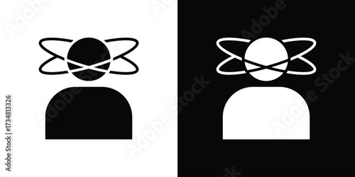 Stress icons. silhouette icons for ui designs