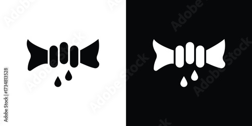 Squeeze icons. silhouette icons for ui designs