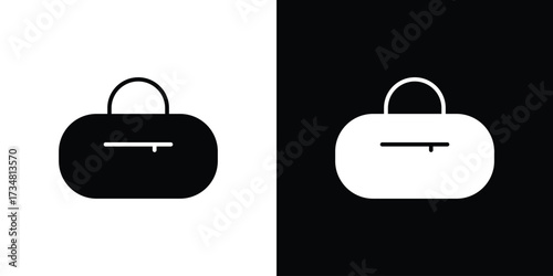 Sports bag icons. silhouette icons for ui designs