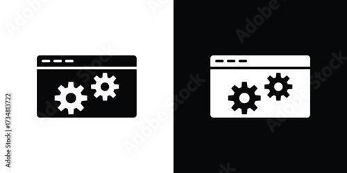 Software icons. silhouette icons for ui designs