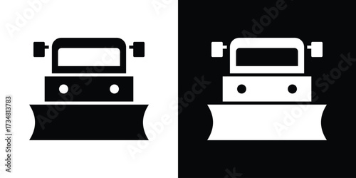 Snowplow icons. silhouette icons for ui designs