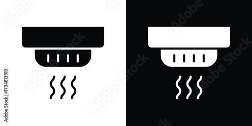 Smoke detector icons. silhouette icons for ui designs