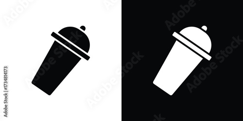 Shaker icons. silhouette icons for ui designs
