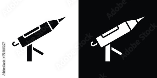 Sealants gun icons. silhouette icons for ui designs