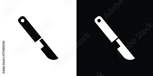 Scalpel icons. silhouette icons for ui designs