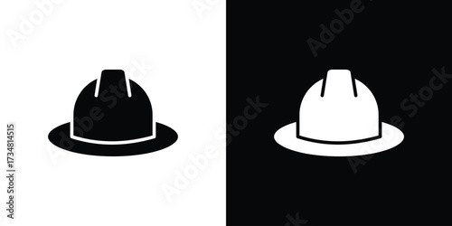 Safety helmet icons. silhouette icons for ui designs
