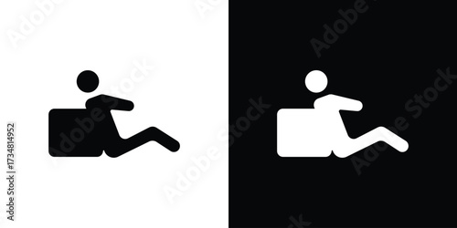 Resting icons. silhouette icons for ui designs