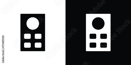 Remote control icons. silhouette icons for ui designs