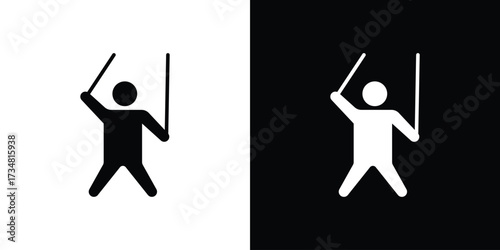 Puppet icons. silhouette icons for ui designs