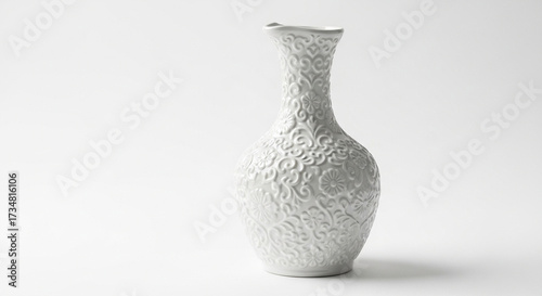 white vase on a dark background
