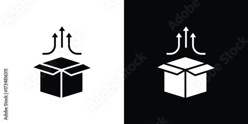 Product release icons. silhouette icons for ui designs