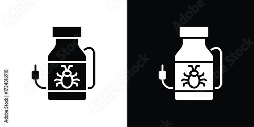 Pesticide icons. silhouette icons for ui designs