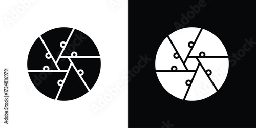 Perpetual motion icons. silhouette icons for ui designs