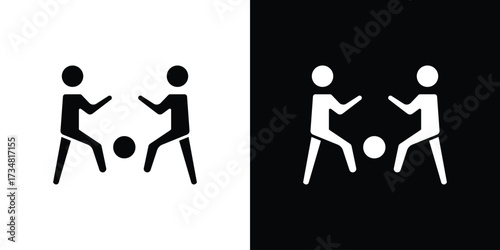 People playing Ball icons. silhouette icons for ui designs
