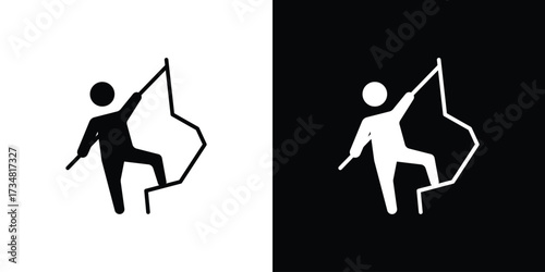 People Climbing icons. silhouette icons for ui designs