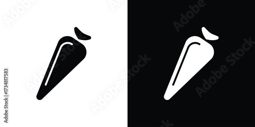 Pastry bag icons. silhouette icons for ui designs
