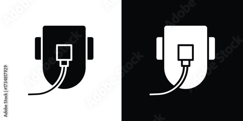 Oxygen mask icons. silhouette icons for ui designs
