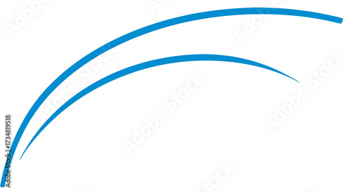 Abstract blue curved lines flowing dynamic design. Modern graphic element representing connection, technology, and progress.