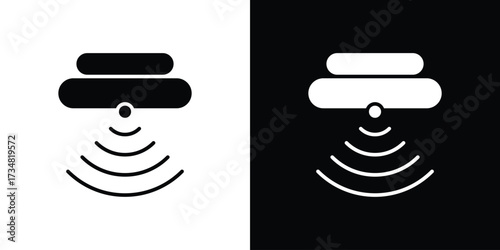 Motion sensor icons. silhouette icons for ui designs