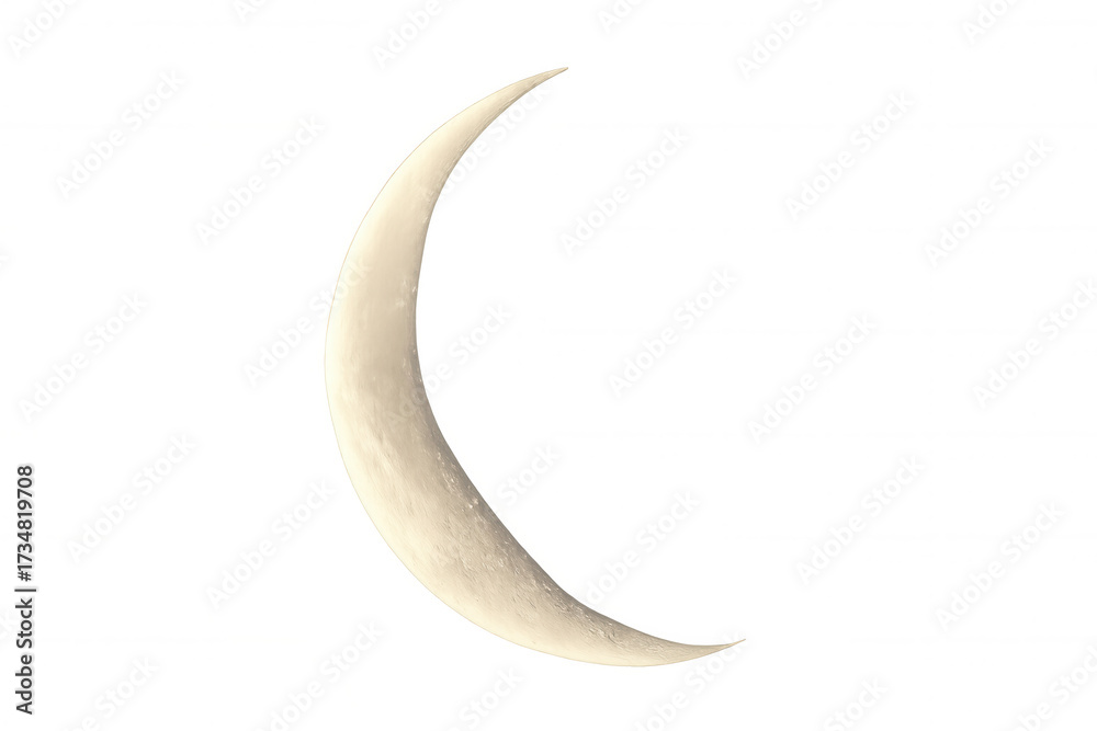 Obraz premium Crescent moon shining brightly against a night sky, symbolizing islam, ramadan, and astronomical concepts