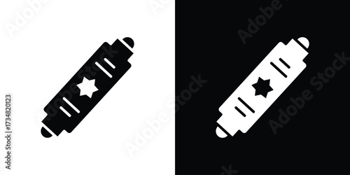 Mezuzah icons. silhouette icons for ui designs