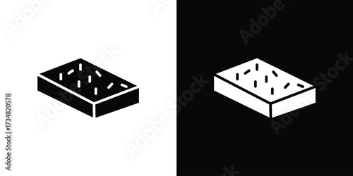 Mattress icons. silhouette icons for ui designs