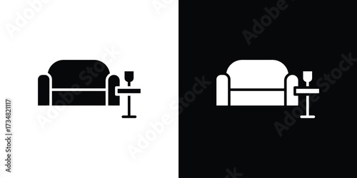 Lounge icons. silhouette icons for ui designs