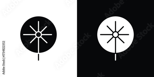 Laser beam icons. silhouette icons for ui designs