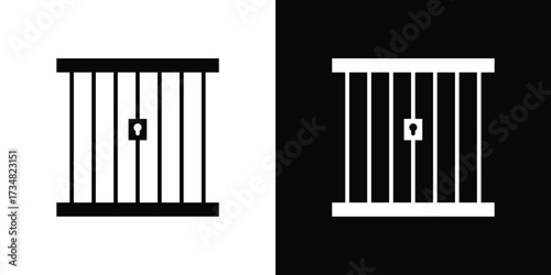 Jail icons. silhouette icons for ui designs