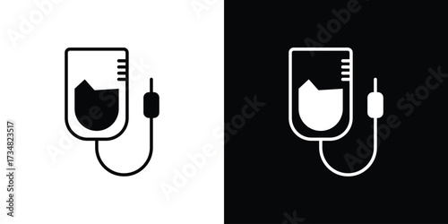 Intravenous icons. silhouette icons for ui designs