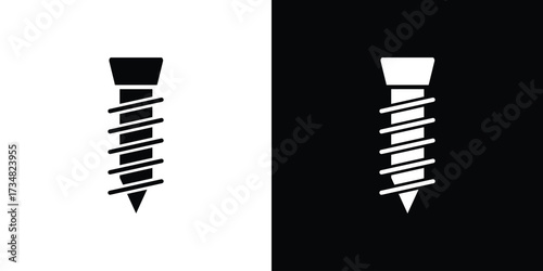 Implant Fixture icons. silhouette icons for ui designs