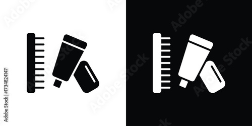 hygiene kit icons. silhouette icons for ui designs