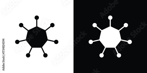 Hub icons. silhouette icons for ui designs