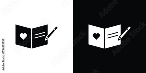 Guests book icons. silhouette icons for ui designs