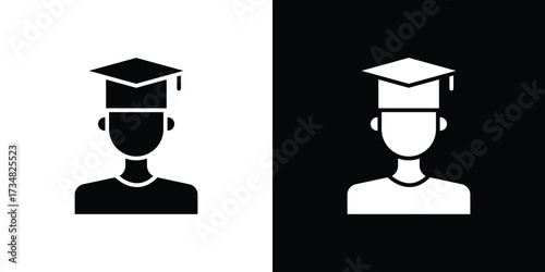 Graduated icons. silhouette icons for ui designs
